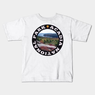 Acadia National Park circle Kids T-Shirt